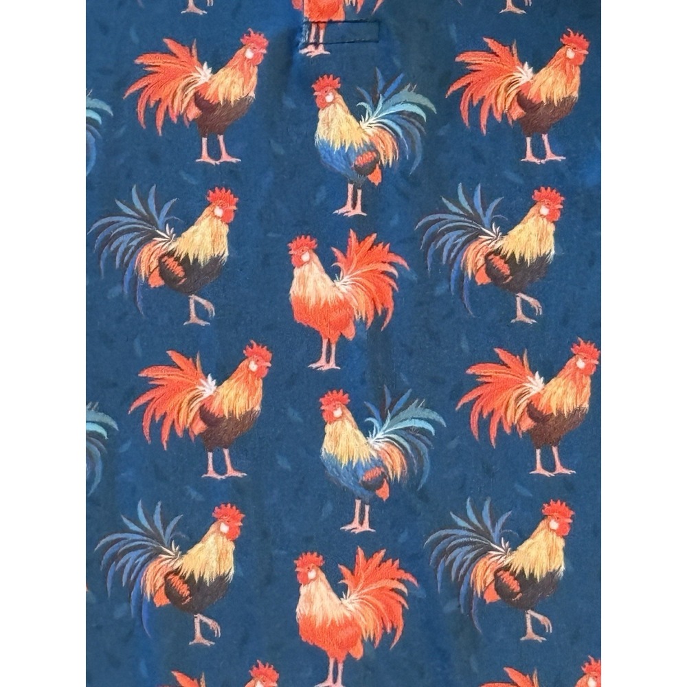 Waggle Boys Golf Rack Polo Shirt Short Sleeve Size Medium Navy Rooster Active - Picture 4 of 5